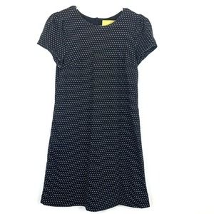 maeve black pin dot dress xs